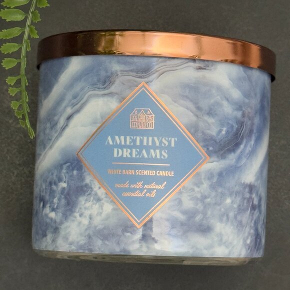 BBW Amethyst Dreams White Barn Bath & Body Works 3 Wick Candle - Picture 5 of 10